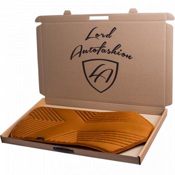 2 579 р. Накидка на сиденье (1 место Афины) ЛЮКС ст ВАН ВЭЙ Lord Autofashion   (бронза, строчка светло-коричневая)  с доставкой в г. Пермь. Увеличить фотографию 5