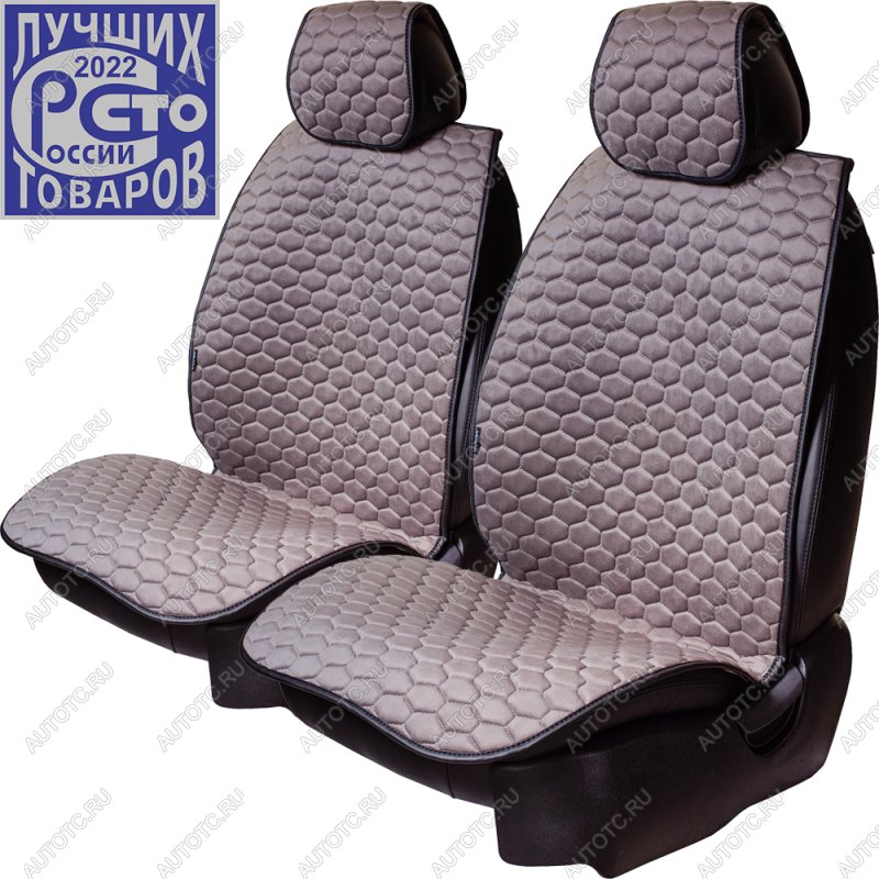 3 299 р. Накидка на сиденье (2 места Афины) ТЕЙЛОР ст СОТА Lord Autofashion   (графит, строчка серая)  с доставкой в г. Пермь