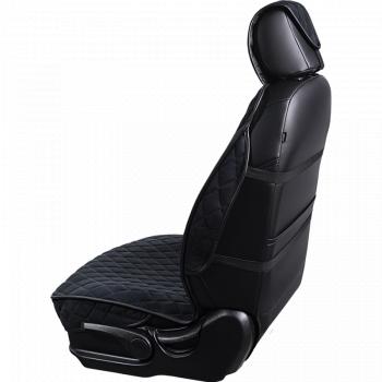 3 099 р. Накидка на сиденье (2 места Софа) ФЕНИКС ст РОМБ Lord Autofashion   (черный, строчка синяя)  с доставкой в г. Пермь. Увеличить фотографию 5