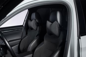 287 р. Подушка-косточка (жаккард) Lord Autofashion   (черный, строчка Ёж белая)  с доставкой в г. Пермь. Увеличить фотографию 3