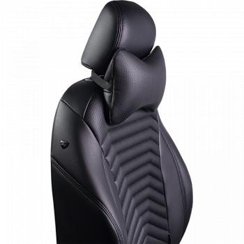 329 р. Подушка-косточка (Илана+Орегон) Lord Autofashion   (черный, строчка черная)  с доставкой в г. Пермь. Увеличить фотографию 5