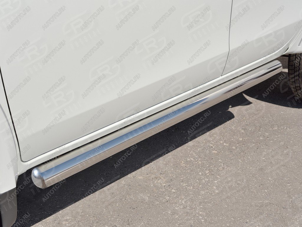 23 799 р. Защита порогов d76 мм SLITKOFF  Mitsubishi Outlander  CW0W (2005-2010) дорестайлинг (с круглыми торцами)  с доставкой в г. Пермь