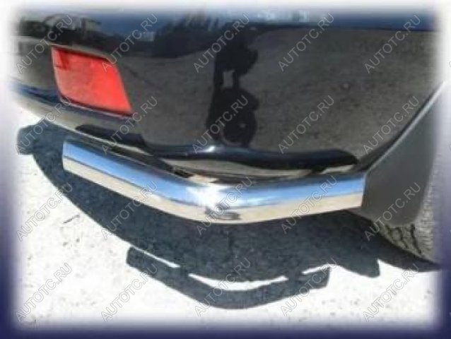 4 999 р. Защита заднего бампера уголки d57 Slitkoff  Hyundai Tucson  JM (2004-2010) (Сталь с полимерным покрытием в цвет серебристый)  с доставкой в г. Пермь