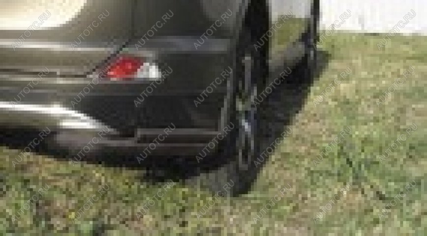 6 899 р. Защита заднего бампера уголки d57+d42 двойные Slitkoff  Hyundai Tucson  JM (2004-2010) ( Сталь с полимерным покрытием в цвет черный)  с доставкой в г. Пермь