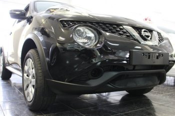 2 999 р. Защитная сетка в бампер (низ, ячейка 3х7 мм) Стрелка11 Стандарт Nissan Juke 1 YF15 рестайлинг (2014-2020) (Чёрная)  с доставкой в г. Пермь. Увеличить фотографию 2
