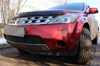 3 099 р. Защитная сетка в бампер (низ, ячейка 3х7 мм) Стрелка11 Стандарт Nissan Murano 1 Z50 (2002-2009) (Чёрная)  с доставкой в г. Пермь. Увеличить фотографию 3