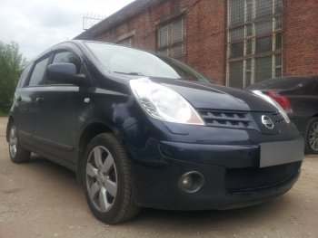 2 999 р. Защитная сетка в бампер (низ, ячейка 3х7 мм) Стрелка11 Стандарт  Nissan Note  1 (2004-2008) E11 дорестайлинг (Чёрная)  с доставкой в г. Пермь. Увеличить фотографию 2