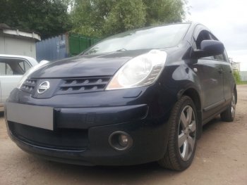 2 999 р. Защитная сетка в бампер (низ, ячейка 3х7 мм) Стрелка11 Стандарт  Nissan Note  1 (2004-2008) E11 дорестайлинг (Чёрная)  с доставкой в г. Пермь. Увеличить фотографию 3