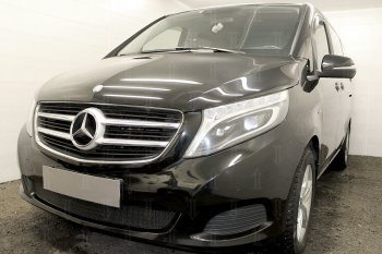 4 199 р. Защитная сетка в бампер (низ, ячейка 4х10 мм) Alfeco Премиум Mercedes-Benz Vito W447 дорестайлинг (2015-2020) (Чёрная)  с доставкой в г. Пермь. Увеличить фотографию 3