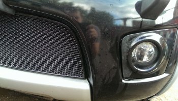 4 099 р. Защитная сетка в бампер (низ, ячейка 4х10 мм) Alfeco Премиум Mitsubishi L200 4  дорестайлинг (2006-2014)  с доставкой в г. Пермь. Увеличить фотографию 4