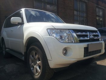 4 549 р. Защитная сетка в бампер (низ, ячейка 3х7 мм) Стрелка11 Премиум  Mitsubishi Pajero ( 4 V90,  4 V80) (2011-2015) 1-ый рестайлинг, 3 дв. 1-ый рестайлинг (Чёрная)  с доставкой в г. Пермь. Увеличить фотографию 3