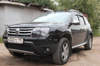 4 299 р. Защитная сетка в бампер (низ, ячейка 4х10 мм) Стрелка11 Премиум Renault Duster HS дорестайлинг (2010-2015) (Чёрная)  с доставкой в г. Пермь. Увеличить фотографию 2
