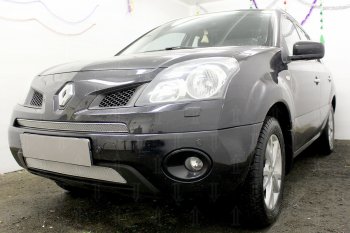 4 299 р. Защитная сетка в бампер (низ, ячейка 4х10 мм) Стрелка11 Премиум Renault Koleos Phase 1 (2007-2011) (Хром)  с доставкой в г. Пермь. Увеличить фотографию 3
