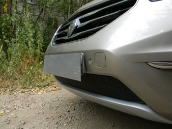 4 299 р. Защитная сетка в бампер (низ, ячейка 4х10 мм) Стрелка11 Премиум Renault Koleos 1 Phase 3 (2013-2016) (Чёрная)  с доставкой в г. Пермь. Увеличить фотографию 3