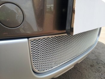 4 299 р. Защитная сетка в бампер (низ, ячейка 4х10 мм) Стрелка11 Премиум Skoda Yeti (2009-2013) (Хром)  с доставкой в г. Пермь. Увеличить фотографию 3