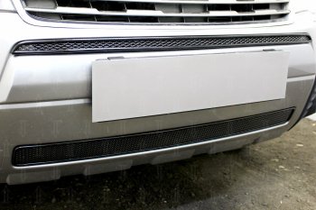 3 899 р. Защитная сетка в бампер (низ, ячейка 4х10 мм) Стрелка11 Премиум  Subaru Forester  SH (2008-2013) (Чёрная)  с доставкой в г. Пермь. Увеличить фотографию 3
