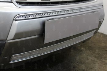 4 099 р. Защитная сетка в бампер (низ, ячейка 4х10 мм) Стрелка11 Премиум  Subaru Forester  SH (2008-2013) (Хром)  с доставкой в г. Пермь. Увеличить фотографию 3