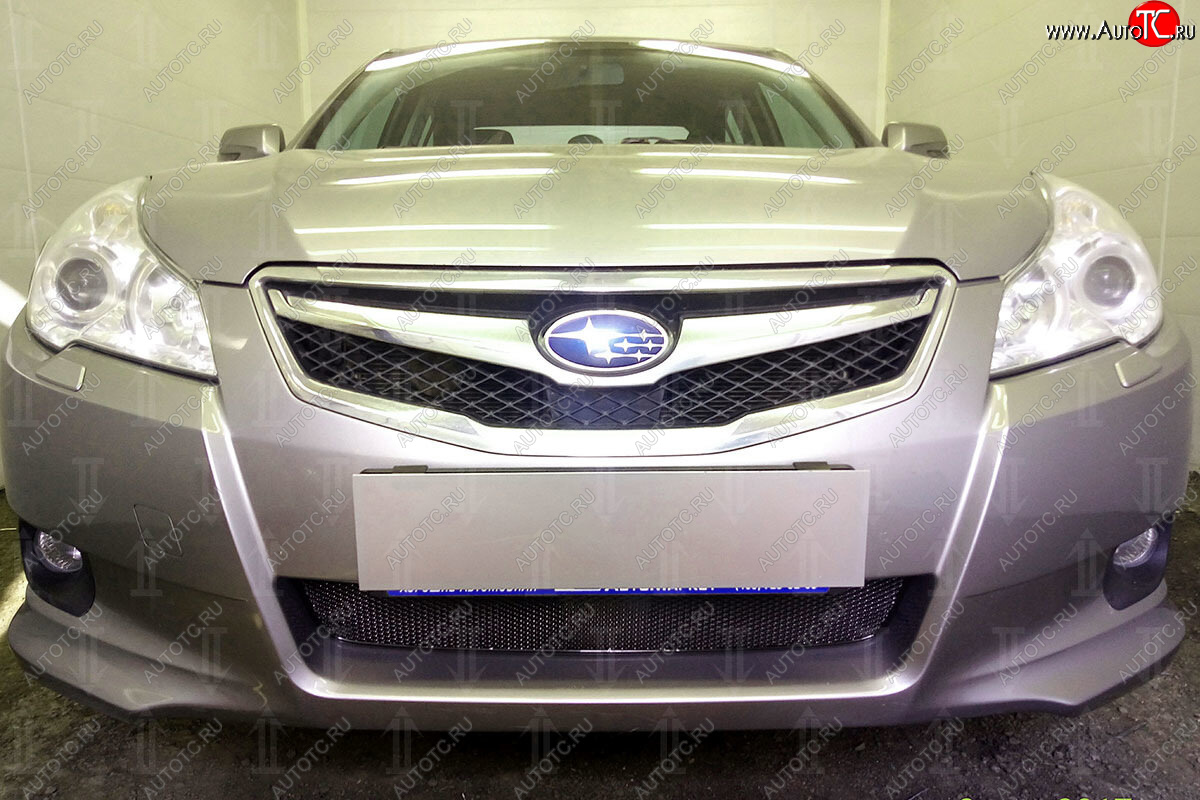 4 099 р. Защитная сетка в бампер (низ, ячейка 4х10 мм) Стрелка11 Премиум Subaru Legacy BM/B14 дорестайлинг седан (2009-2013) (Чёрная)  с доставкой в г. Пермь