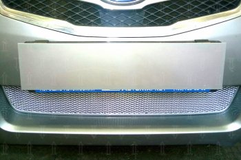 4 299 р. Защитная сетка в бампер (низ, ячейка 4х10 мм) Стрелка11 Премиум Subaru Legacy BM/B14 дорестайлинг седан (2009-2013) (Хром)  с доставкой в г. Пермь. Увеличить фотографию 2