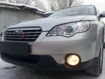 4 299 р. Защитная сетка в бампер (низ, ячейка 4х10 мм) Стрелка11 Премиум  Subaru Outback  BP (2006-2009) рестайлинг универсал (Чёрная)  с доставкой в г. Пермь. Увеличить фотографию 2