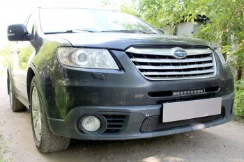 3 899 р. Защитная сетка в бампер (низ, ячейка 4х10 мм) Стрелка11 Премиум Subaru Tribeca (2008-2014) (Чёрная)  с доставкой в г. Пермь. Увеличить фотографию 2