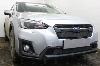 4 299 р. Защитная сетка в бампер (низ, ячейка 4х10 мм) Стрелка11 Премиум Subaru XV GT/G24 дорестайлинг (2017-2021) (Чёрная)  с доставкой в г. Пермь. Увеличить фотографию 3