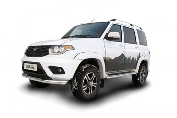 20 399 р. Защита переднего бампера d76 Arbori нерж. сталь для UAZ PATRIOT 2014-нв  Патриот Arbori afzdaup1402  с доставкой в г. Пермь. Увеличить фотографию 1