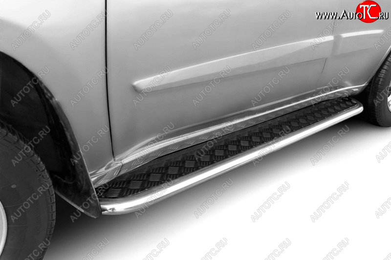 22 999 р. Защита штатных порогов Arbori d42 с листом(чёрный квинтет) CHERY TIGGO FL 2013-  Черри Тигго 5 Arbori afzdactfl12  с доставкой в г. Пермь