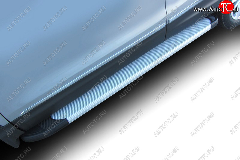 22 849 р. Комплект алюминиевых порогов Arbori Optima Silver 1700 для NISSAN Qashqai 2014-2019  Ниссан Кашкай Arbori afzdaalniq02  с доставкой в г. Пермь