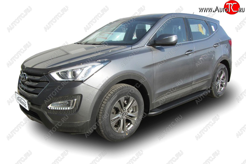 23 999 р. Комплект алюминиевых порогов Arbori Optima Black 1800 для HYUNDAI Santa Fe 2012-2016  Хендай Санта Фе Arbori afzdaalhsft1201  с доставкой в г. Пермь