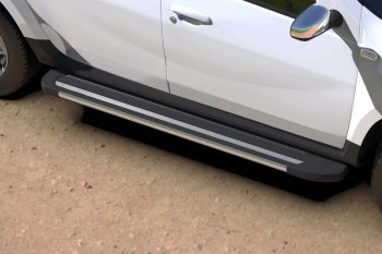 25 999 р. Комплект алюминиевых порогов Arbori Luxe Black 1800 для RENAULT Duster 2015-2021  Рено Дастер Arbori afzdaalrd1503  с доставкой в г. Пермь. Увеличить фотографию 1