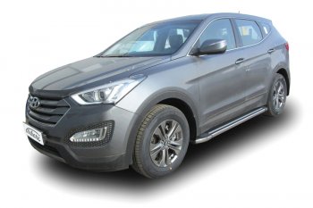 19 349 р. Комплект алюминиевых порогов Arbori Luxe Black 1800 для HYUNDAI Santa Fe 2012-2016  Хендай Санта Фе Arbori afzdaalhsft1203  с доставкой в г. Пермь. Увеличить фотографию 1