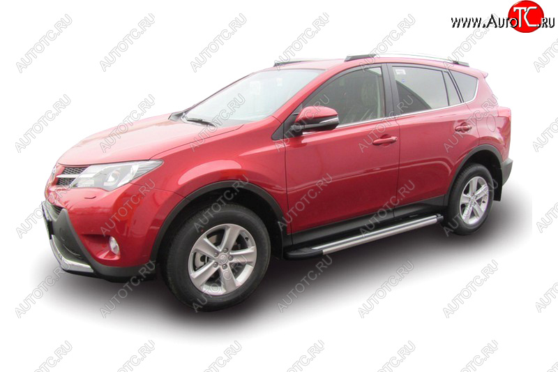 25 999 р. Комплект алюминиевых порогов Arbori Luxe Black 1700 для TOYOTA RAV4 2013-2015  Тойота Рав 4 Arbori afzdaaltr41303  с доставкой в г. Пермь