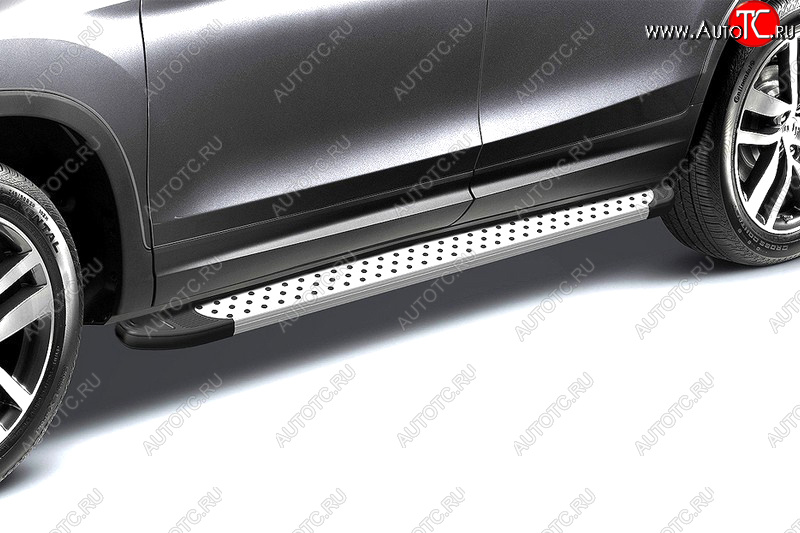28 599 р. Комплект алюминиевых порогов Arbori Standart Silver 2000 для VOLKSWAGEN Amarok 2010-2015  Фольксваген Амарок Arbori afzdaalvwam1305  с доставкой в г. Пермь