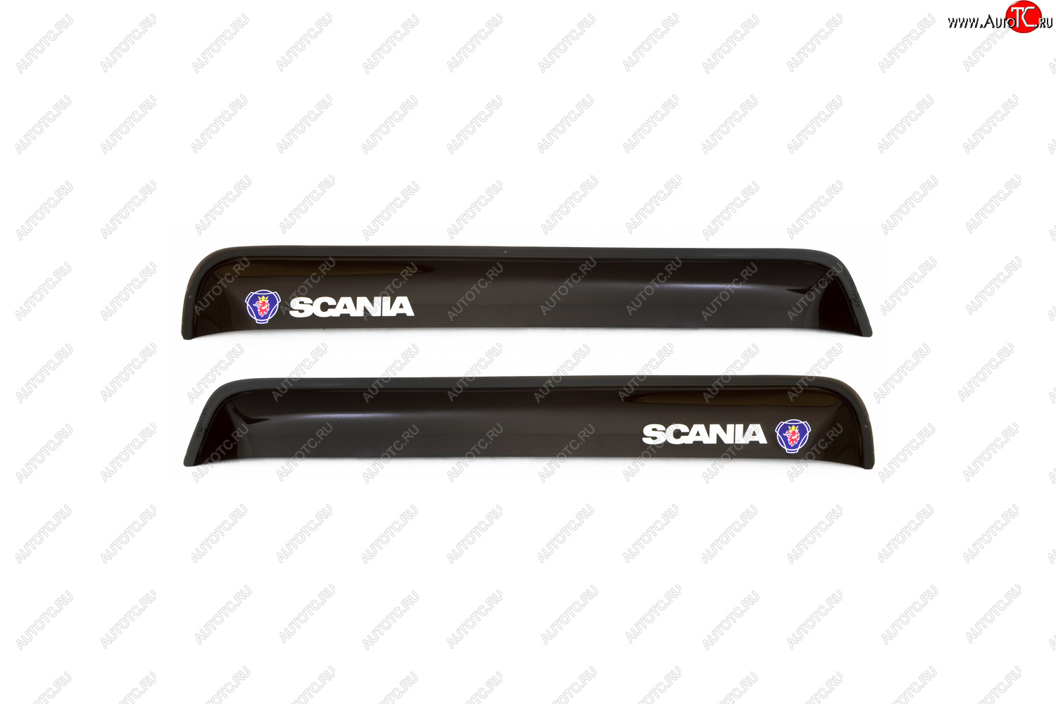 1 499 р. Дефлектор окон 2 шт. SCANIA 3 серия (82113143)  прямой 1988-1996, накладной, скотч 3М, дымчатый  Скания 3- серия REIN reinwv884  с доставкой в г. Пермь