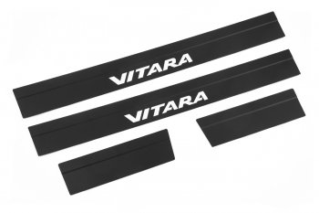 2 169 р. Накладка на внутренние пороги Suzuki Vitara, к-т 4 шт. Черные  Сузуки Сх4 SUZUKI 990nn-54p00-000  с доставкой в г. Пермь. Увеличить фотографию 1