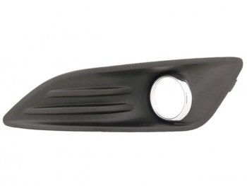 Левая вставка переднего бампера (с отверстием под ПТФ, пр-во Китай) BODYPARTS Ford Fiesta  6 (2012-2019) хэтчбэк 5 дв. рестайлинг (молдинг хром)