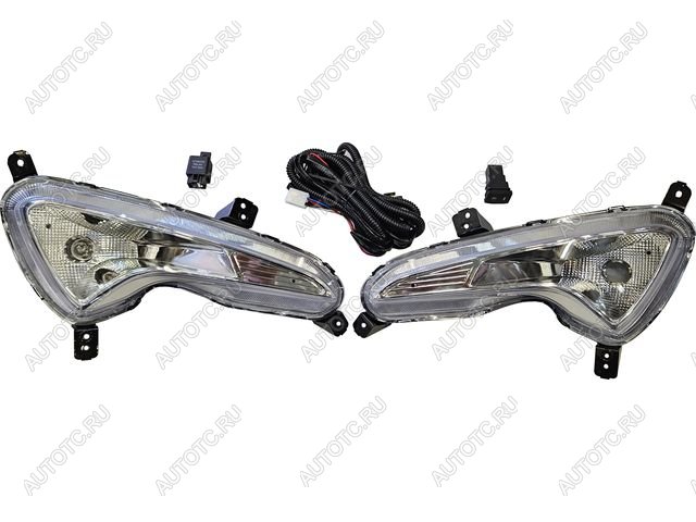 4 649 р. Комплект противотуманных фар (проводка, кнопка, пр-во Китай) BODYPARTS  Hyundai Solaris  RBr (2014-2017) седан рестайлинг  с доставкой в г. Пермь