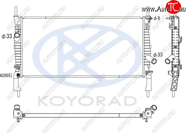 4 099 р. TRANSIT РАДИАТОР ОХЛАЖДЕН С КОНДИЦ (см.каталог) KOYORAD fdtrt06-912  с доставкой в г. Пермь