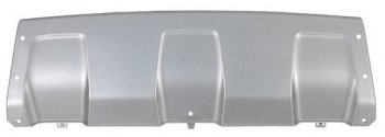 Накладка переднего бампера (серебро) BodyParts Renault Duster  HS (2010-2015) дорестайлинг