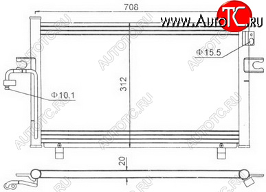 3 899 р. P11 (СМ ФОТО!! 735x331mm) КОНДЕНСАТОР КОНДИЦ (см.каталог) BODYPARTS nnp1197-931  с доставкой в г. Пермь