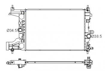 3 799 р. CRUZE ((1.6  113л.с.1,8  ASTRA 09- 1.6 AT без конд.) РАДИАТОР ОХЛАЖДЕН MT 1.6 1.8 BODYPARTS cvcrz09-911  с доставкой в г. Пермь. Увеличить фотографию 1
