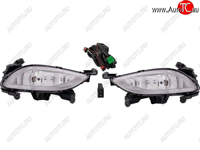 2 499 р. Комплект противотуманных фар (проводка, кнопка, пр-во Китай) BODYPARTS  Hyundai Sonata  YF (2009-2014)  с доставкой в г. Пермь