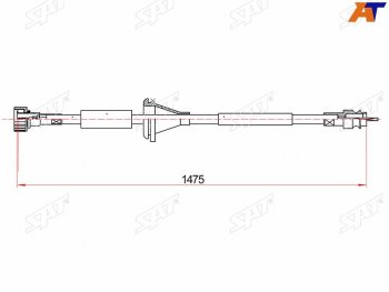 699 р. Трос спидометра MERCEDES-BENZ E-CLASS (W124) 85-93 SAT ST-325-0004  с доставкой в г. Пермь. Увеличить фотографию 1