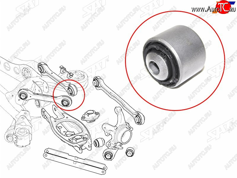 659 р. Сайлентблок BMW 1-Series 04-13  3-Series 05-14  X1 09-15  Mercedes-Benz A-Class 12-18  B-Class 1 SAT ST-33326777980-B1  с доставкой в г. Пермь