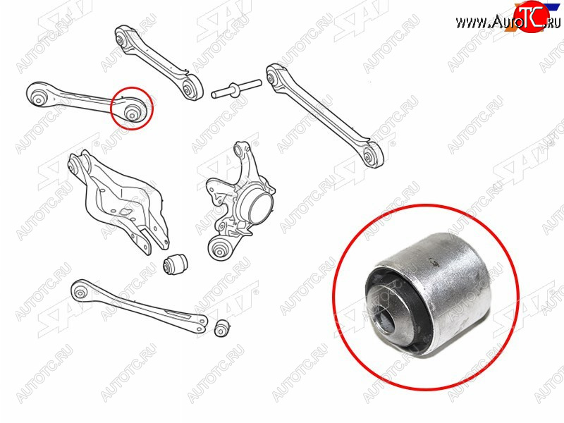 539 р. Сайлентблок BMW 1-Series 11-19  3-Series 11-19  2-Series 14-  3-Series Gran Turismo 13-20 SAT ST-33326792539B  с доставкой в г. Пермь