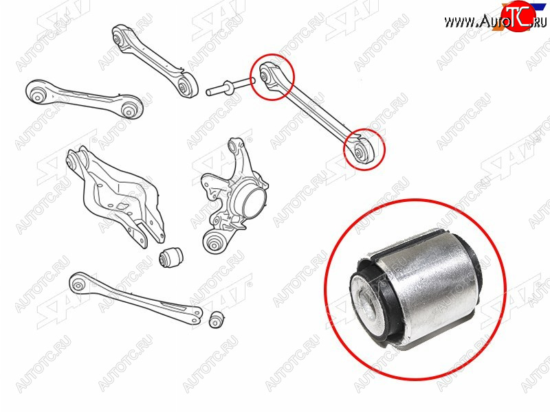 549 р. Сайлентблок BMW 1-Series 11-19  3-Series 11-19  2-Series 14-  3-Series Gran Turismo 13-20 SAT ST-33326792533B  с доставкой в г. Пермь