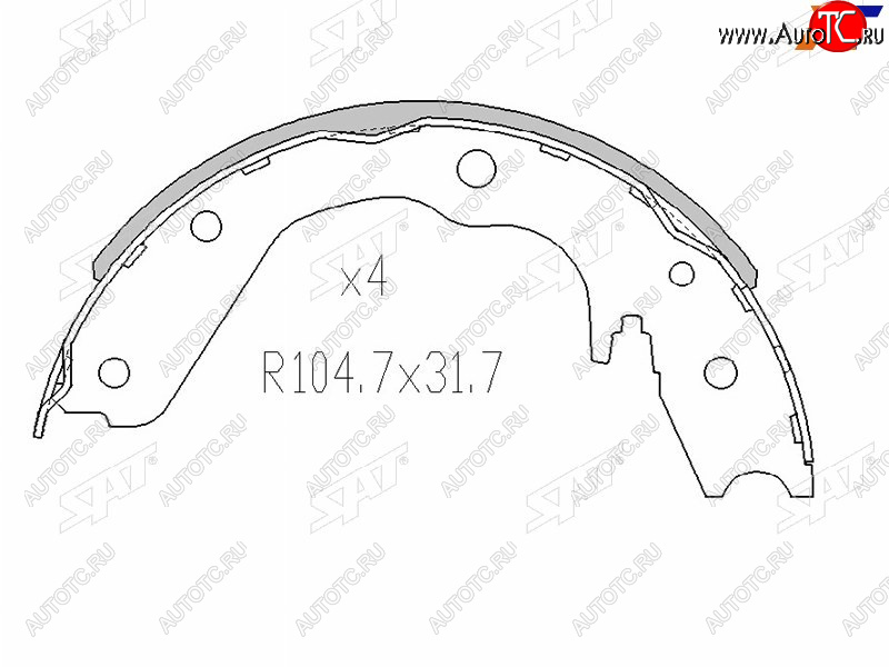 1 359 р. Колодки тормозные стояночного тормоза RR SAT Great Wall Hover H5 (2010-2017)  с доставкой в г. Пермь