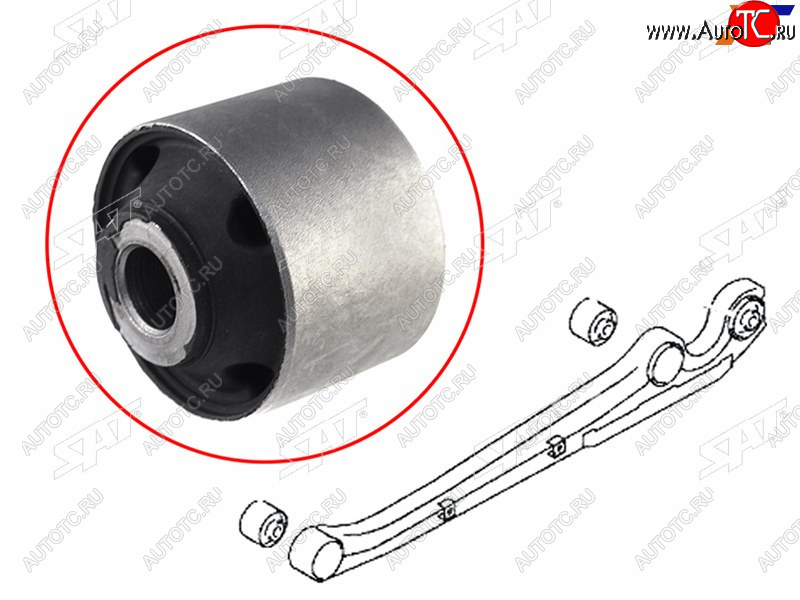 479 р. Сайлентблок Mitsubishi L200 07-16  Pajero Sport 96-17  Challenger 96-01  Montero Sport 96-00 (Зад SAT ST-4113A085  с доставкой в г. Пермь
