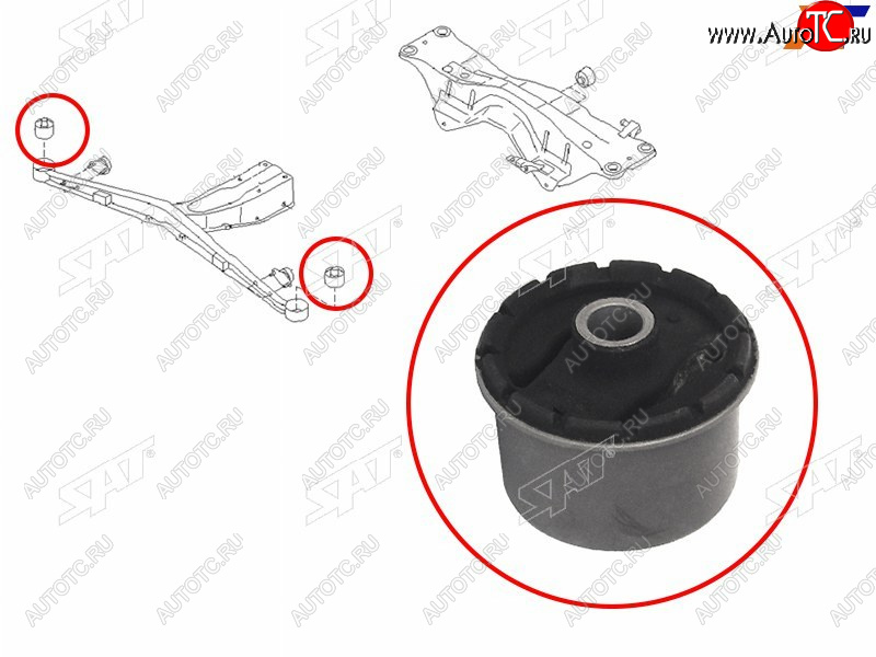 559 р. Сайлентблок Subaru Forester 97-08  Impreza 92-07  Legacy 93-98  Outback 94-99 SAT ST-41322-AC060  с доставкой в г. Пермь